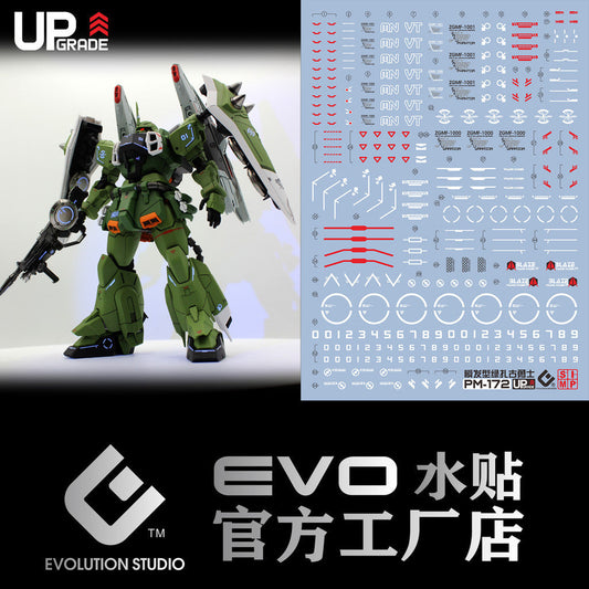 20250721 EVO MG green zaku warrior PB fluo water slide decal EVOPM019