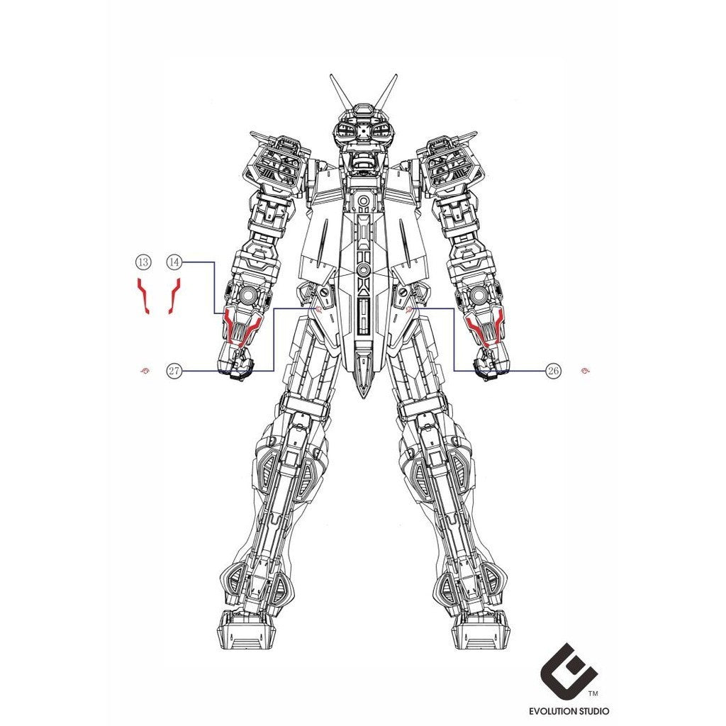 20250721 EVO MG 1/100 red frame type HIRM Water Slide Decal EVOMG003