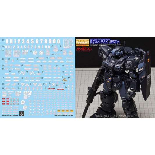 YAN FLAME Water Slide Decal GHOST MG 1/100 RGM-96X Jesta Fluo (YANMG042) 20250721