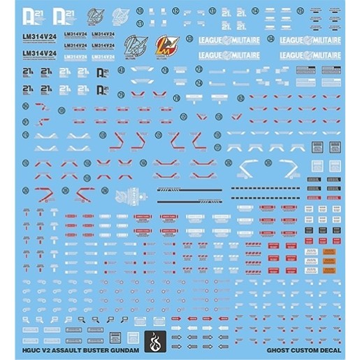 YAN FLAME Water Slide Decal GHOST HG HGUC 1/144 V2 AB V2 Fluo (YANHG089) 20250721