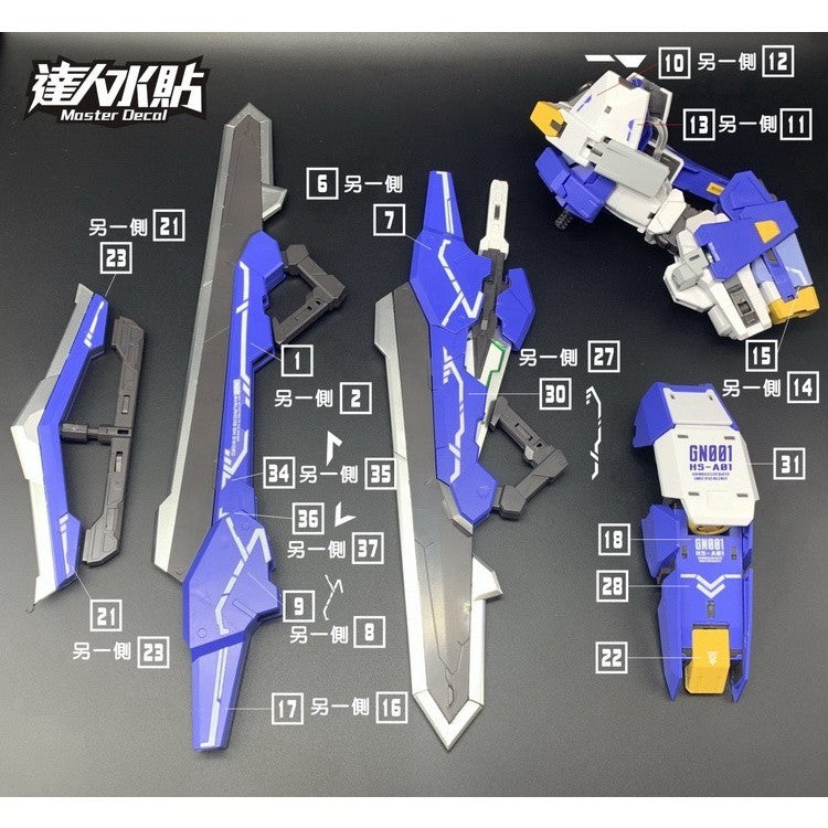 DL DALIN Water slide decal PG 1/60 Avanlanche Exia General Use