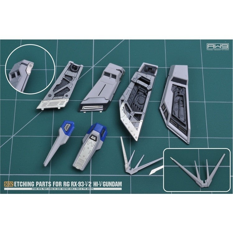 MAD S032 RG RX-93 HI NU Hi-v Etching parts (Not the kits)