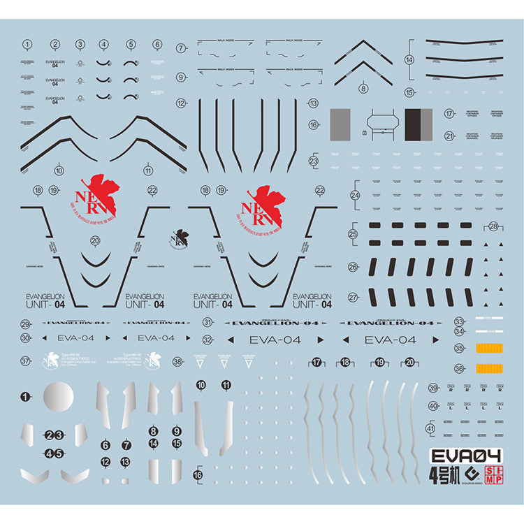 20250721 EVO RG 1/144 EVA 04 Unit-04 Fluo Water Slide Decal EVORG039