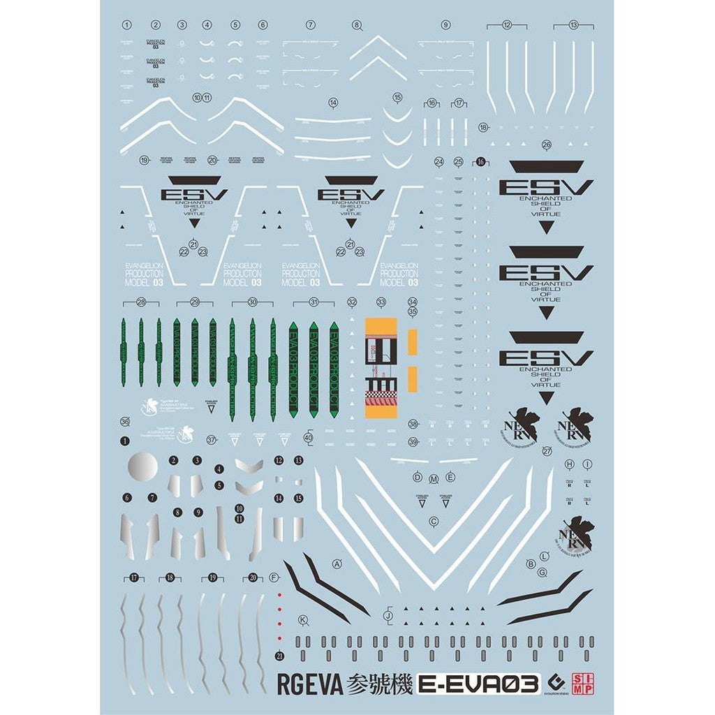 20250721 EVO RG 1/144 Unit-03 EVA 03 Fluo Water Slide Decal EVORG038