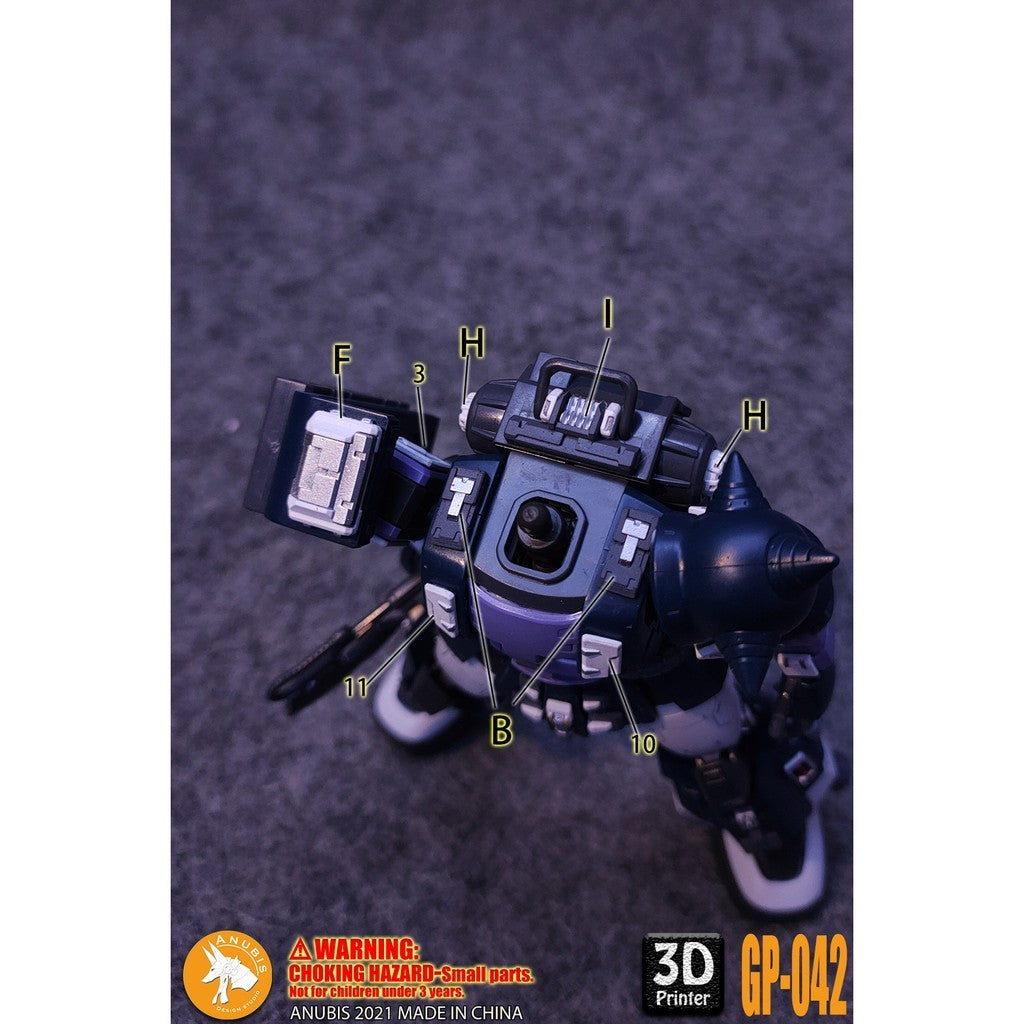 ANUBIS 3D print detail upgrade parts parts for HG MS-06R-1A Black TRI-STARS ZAKU 2 GP042 from kits Collectibles