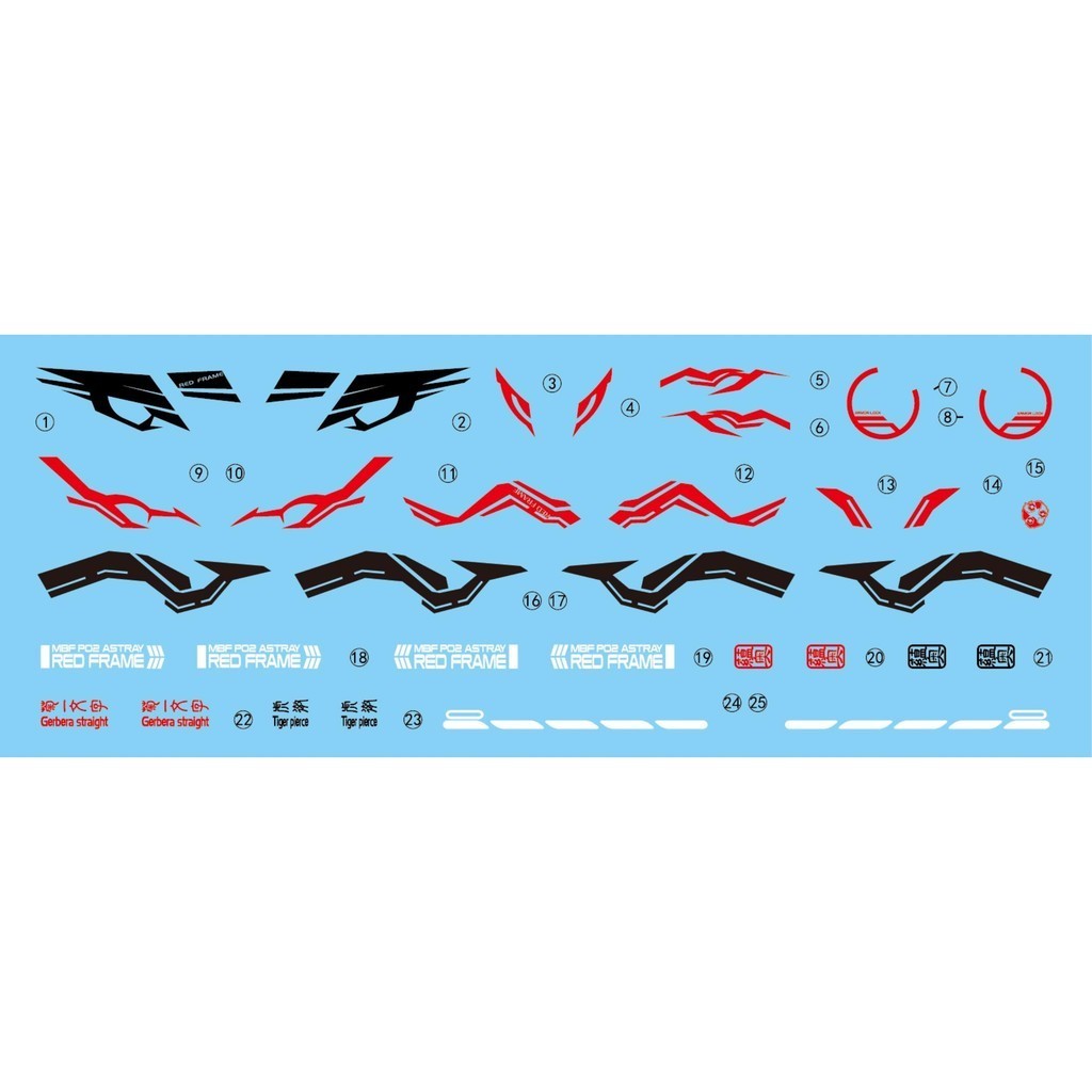 AMAX Water Slide Decal MG 1/100 MB MBF Astray Red Dragon Fluo AMAXMB010