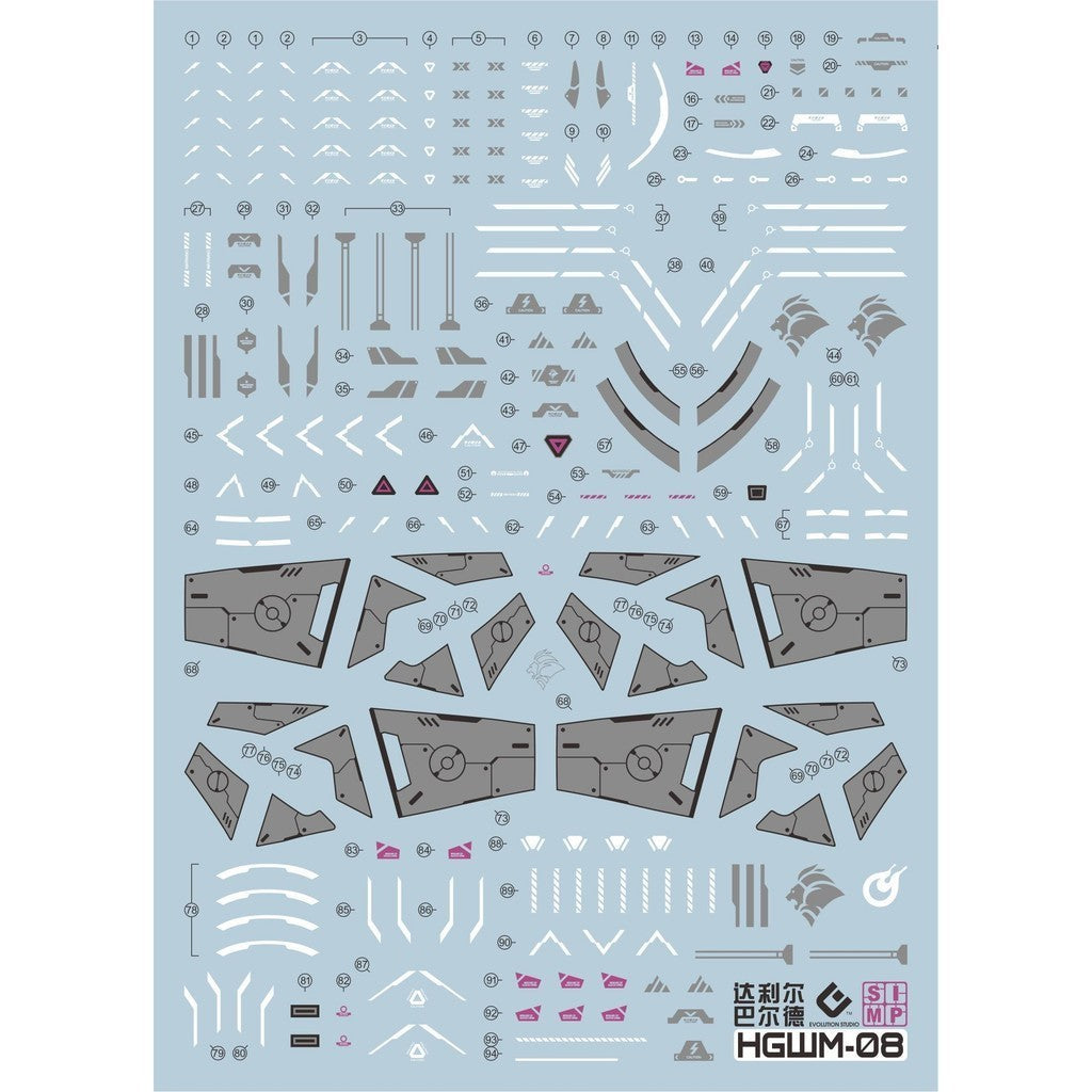 20250721 EVO HG 1/144 TWFM darilbalde MD-0064 fluo water slide decal EVOHG007