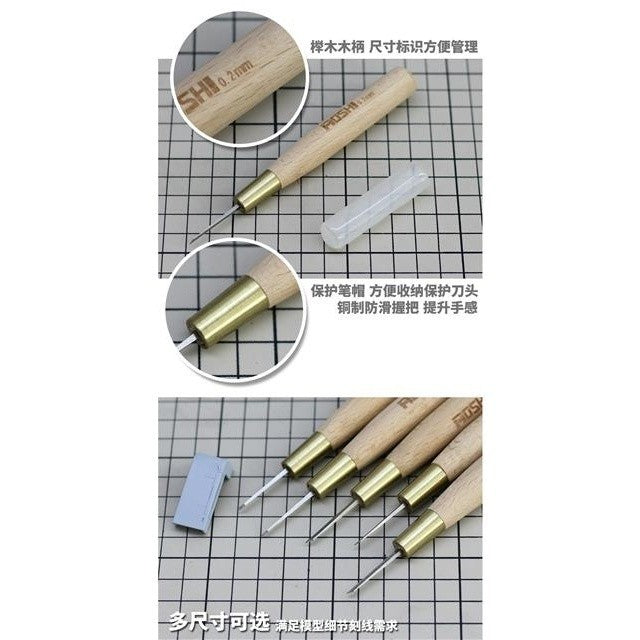 MOSHI M.S. MS064  Military Model Wolf Tooth Beginner Level Push With Wooden Handle