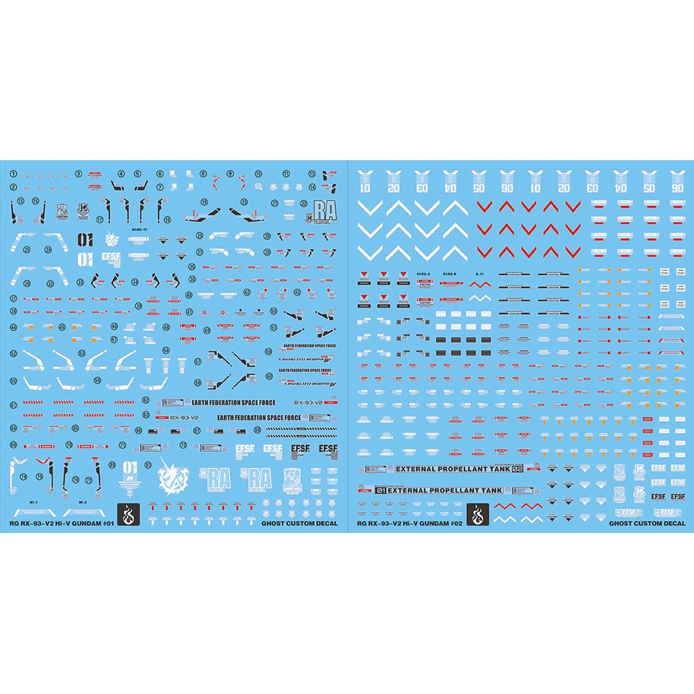 YAN FLAME Water Slide Decal GHOST RG HI NU Hi-v Fluo Type (YANRG003) 20250721