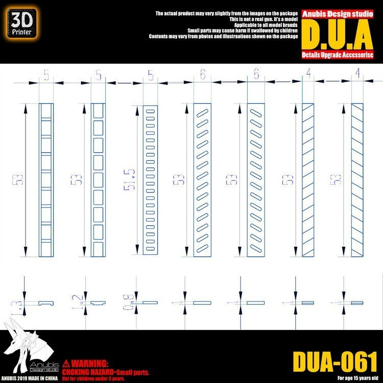 ANUBIS 3D print detail upgrade parts DUA061-110 details upgrade accessories Active shaft Heat sink Oil pipe Outer armor no kits