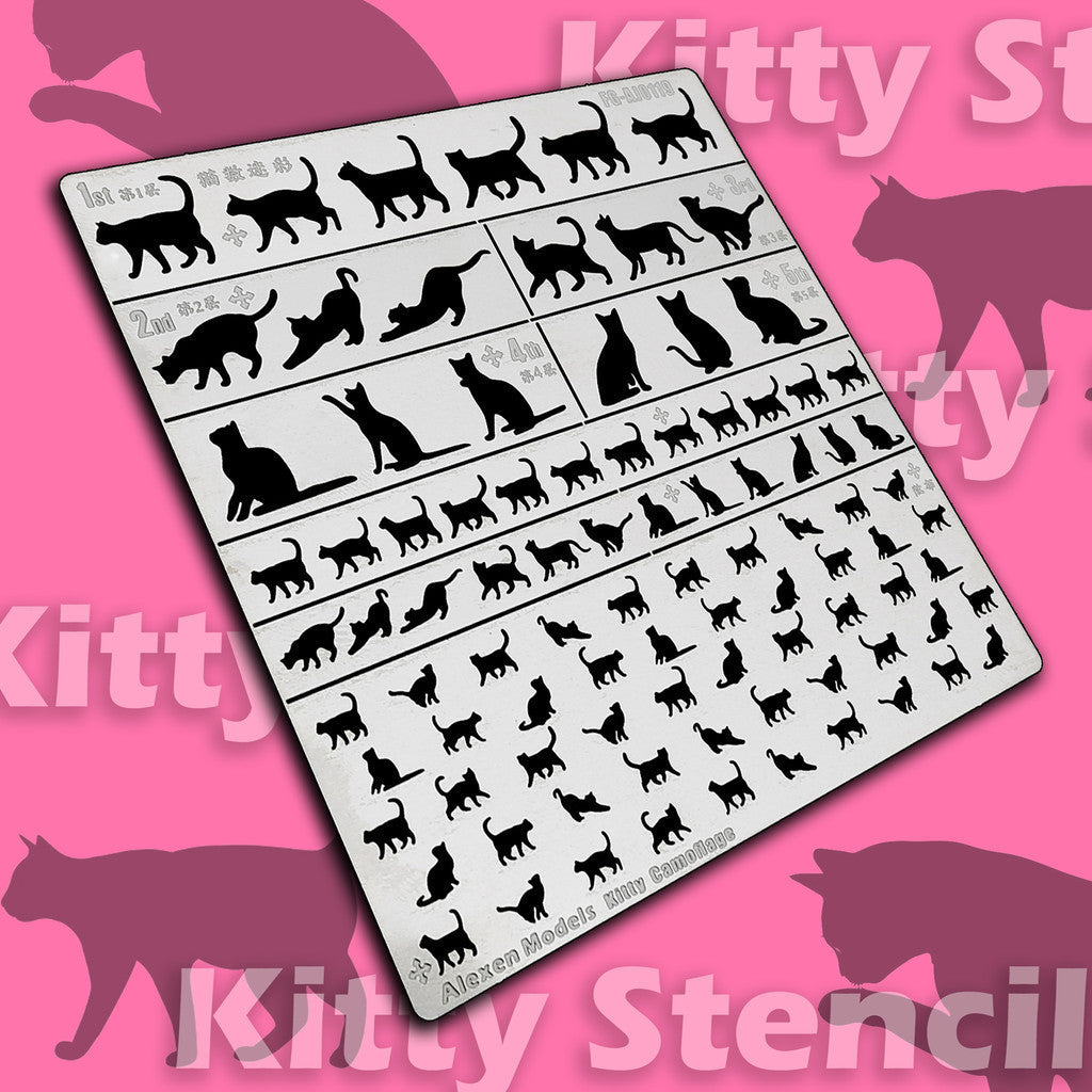 ALEXEN model Tool  AJ0119 kitty cat camoflage stencil