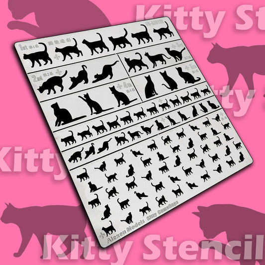 ALEXEN model Tool  AJ0119 kitty cat camoflage stencil