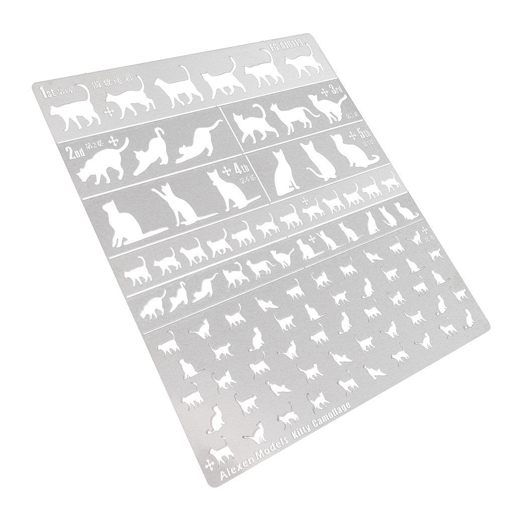 ALEXEN model Tool  AJ0119 kitty cat camoflage stencil