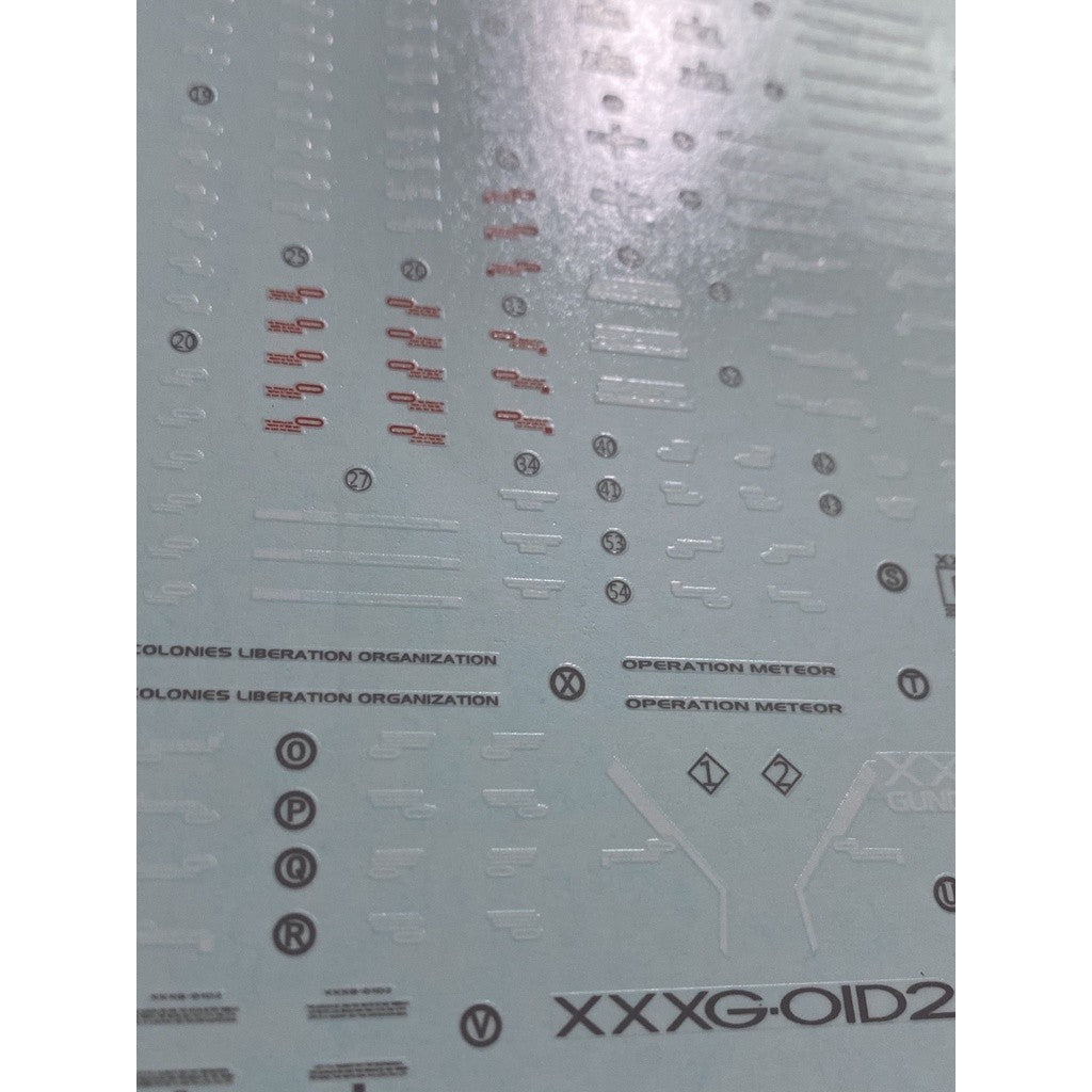 20250722 XUEYAN XY / SNOW FLAME MG-62 1/100 Deathscythe  Fluorescence Water slide decal