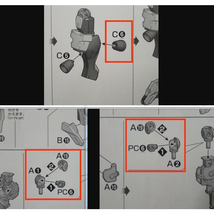 CB butcher parts for HG 1/144 Vidar