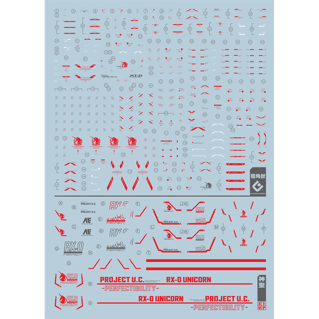 20250721 EVO RG 完美独角兽 ROBOT 神圣 独角兽 超高清  Water Slide Decal EVORG023 EVORG024