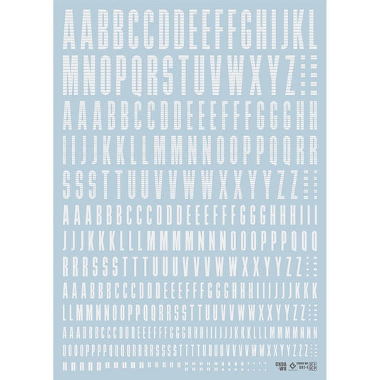 20250721 EVO CND Number Letter Logo General Use Water Slide Decal EVO100