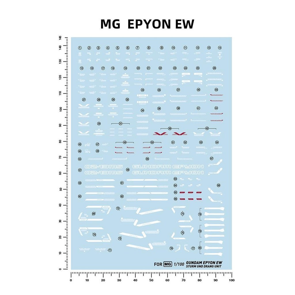20250722 Artisan's Club MG 1/100 Epyon Sturm und Drang Water Slide Decal MGPB163