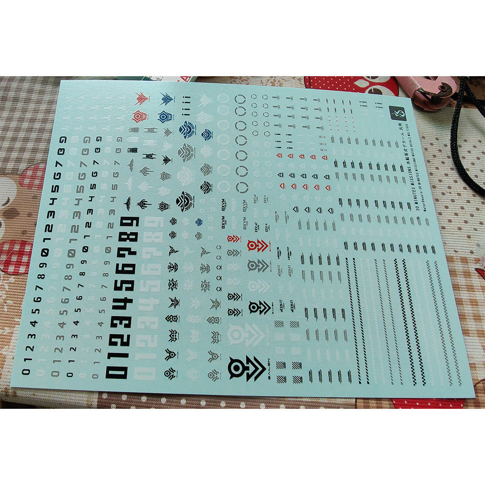 YAN FLAME Water Slide Decal 30MM 1/144 general use Fluo tYPE (YAN30MM004) 20250721