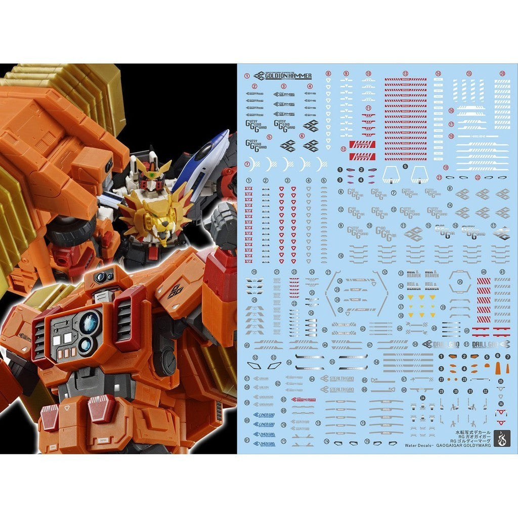 YAN FLAME RG GGG CAOGAIGAR GOLDYMARG Fluo Type Water Slide Decal (YANRG029) 20250721