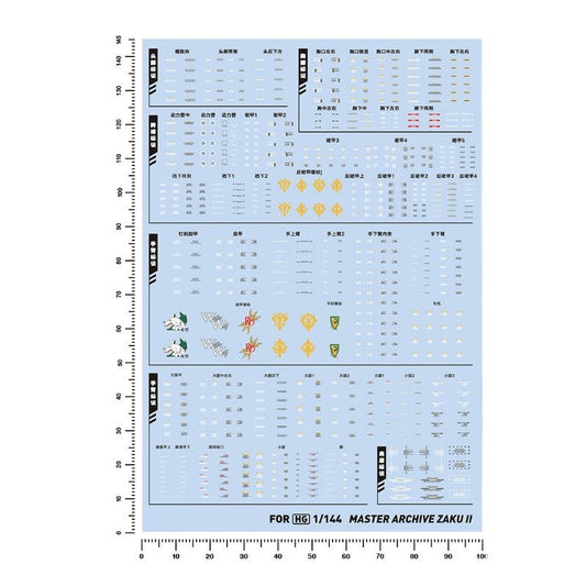 20250722 Artisan's Club HG 1/144 UC Series Zaku 2 Char's Water Slide Decal