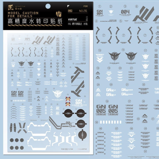 20250722 Artisan's Club MG 1/100 Virtue 00 [MG216 ] Water Slide Decal