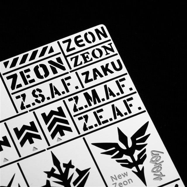 Alexen AJ0076 Zaku Zeong Model Dedicated Water Sticker Logo Battle Performance Symbol Leakage Spray Board
