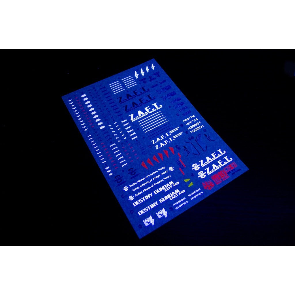 20250722 XUEYAN XY / SNOW FLAME MG 1/100 DESTINY  Fluorescence Water slide decal