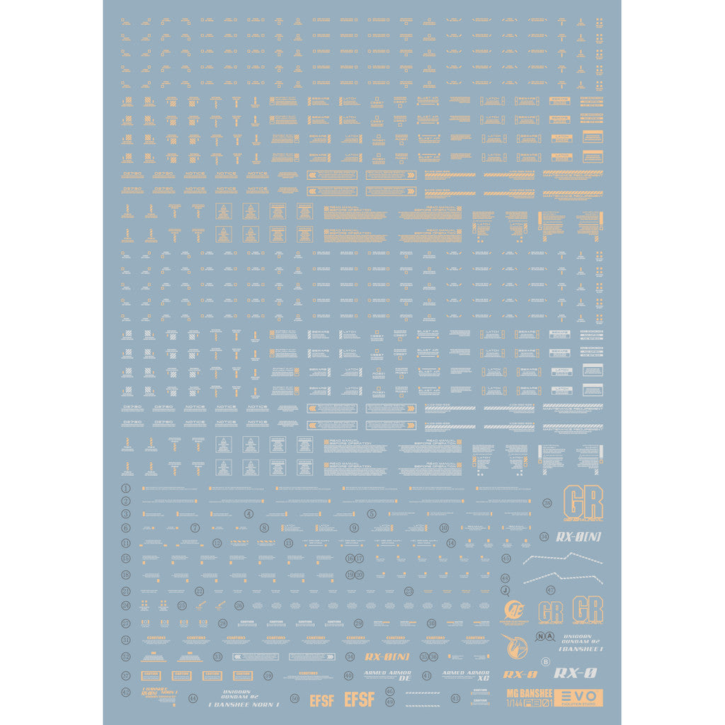 20250721 EVO RB01 1/144 HIQ Sign Fluo Water Slide Decal EVO100