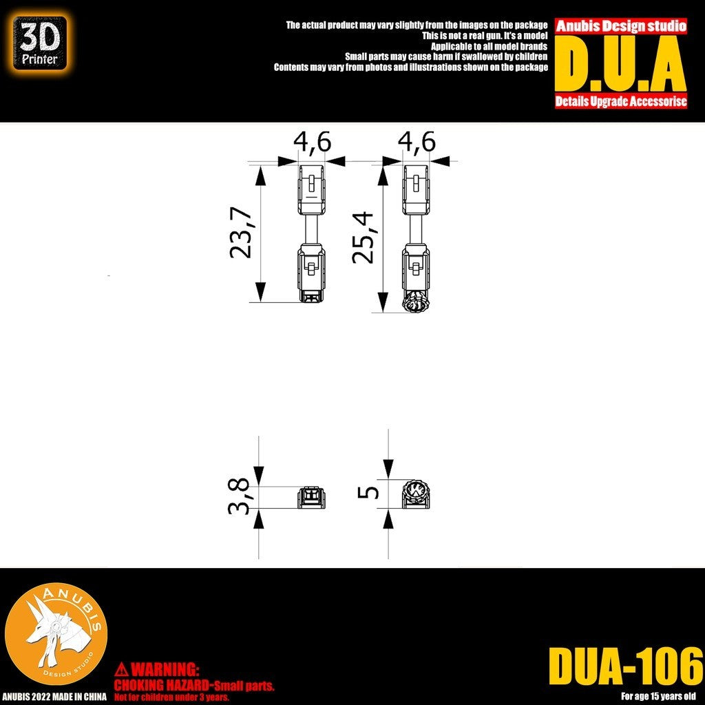 ANUBIS 3D print detail upgrade parts DUA106 Split Nozzle Of Hydraulic Oil Pipeline no kits