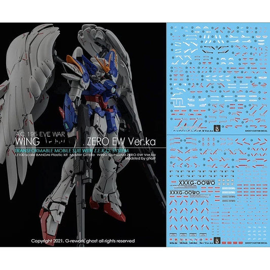 YAN FLAME GHOST MG 1/100 Wing Zero EW Fluo Type Water Slide Decal (YANMG025) 20250721