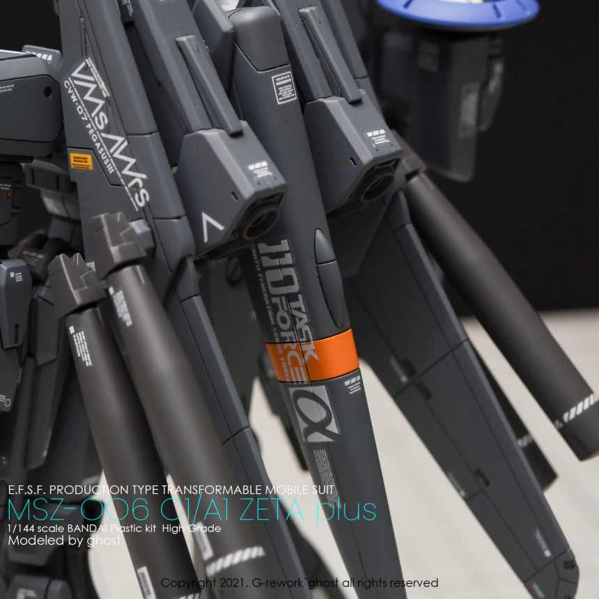 YAN FLAME Water Slide Decal GHOST HGUC ZETA Z PLUS  C1 Fluo (YANHG024) 20250721