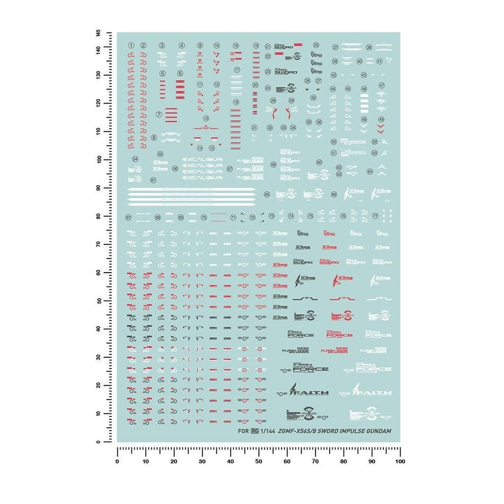 20250722 Artisan's Club PB RG 1/144 Impulse Swor d Water Slide Decal