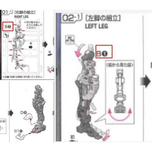 CB RG 17 butcher parts for 19 astray red frame B2 O9 O10