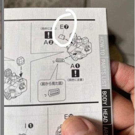 CB butcher parts for MG Srock E7