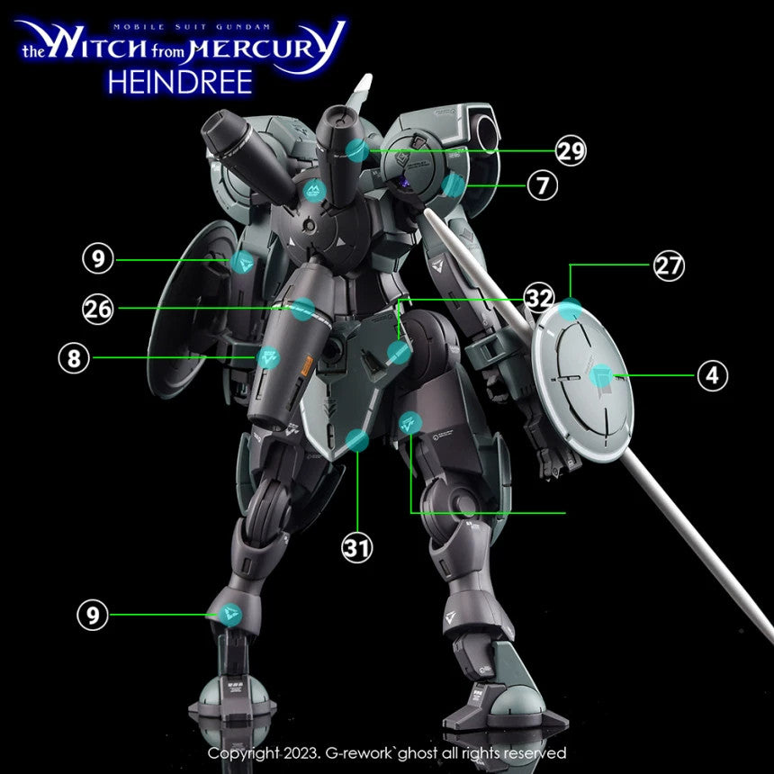 YAN FLAME Water Slide Decal GHOST HG 1/144 TWFM HEINDREE Fluo (YANHG009) 20250721