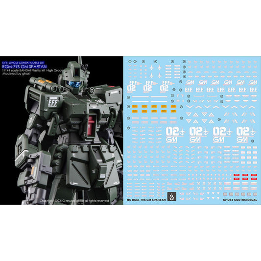YAN FLAME Water Slide Decal GHOST PB HGUC HG 1/144 RGM-79S GM SPARTAN Fluo (YANHG026) 20250721