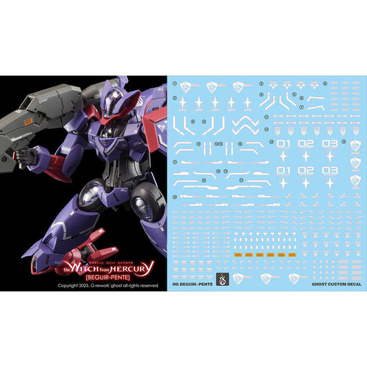 YAN FLAME Water Slide Decal GHOST HG TWFM Beguir Pente 5 Fluo (YANHG095) 20250721