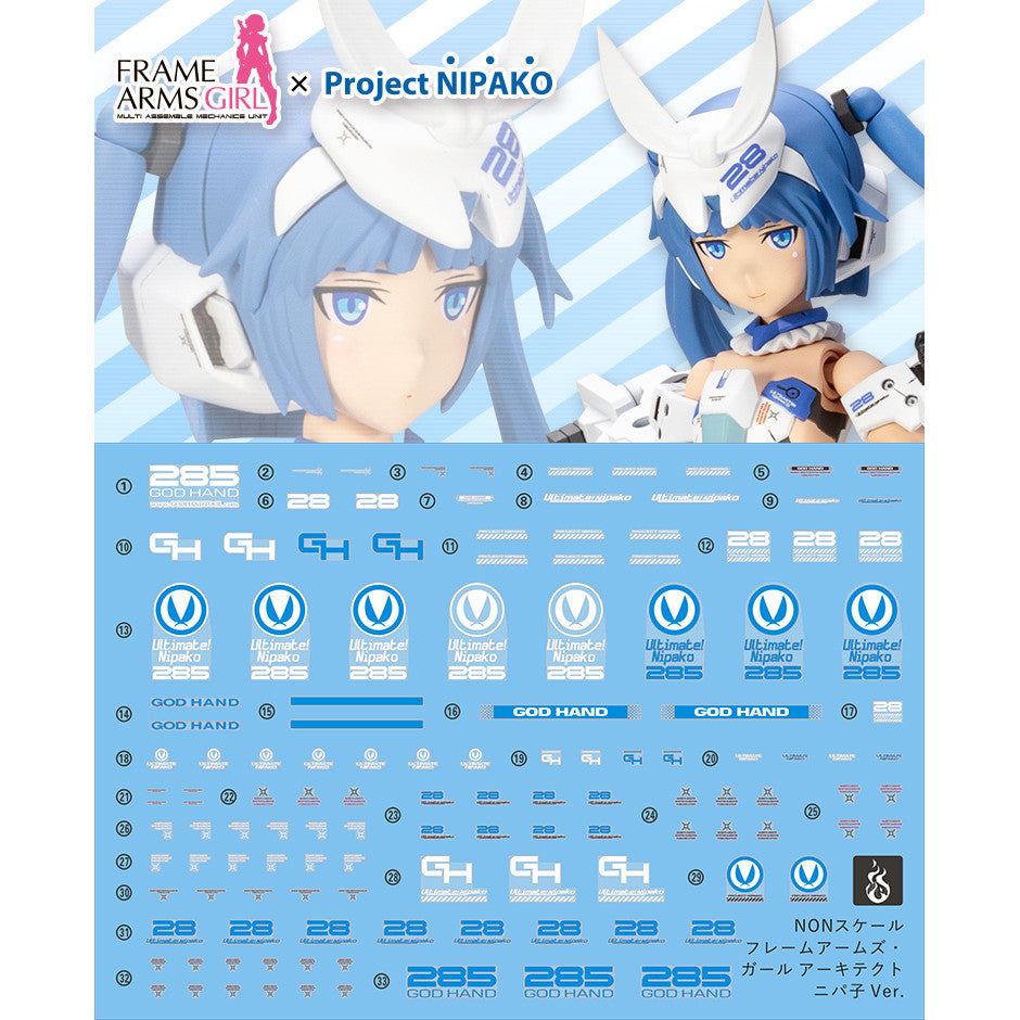 YAN FLAME FG089 FAG ARCHITECT NIPAKO VER Fluo Water slide decal (YANMD026) 20250721