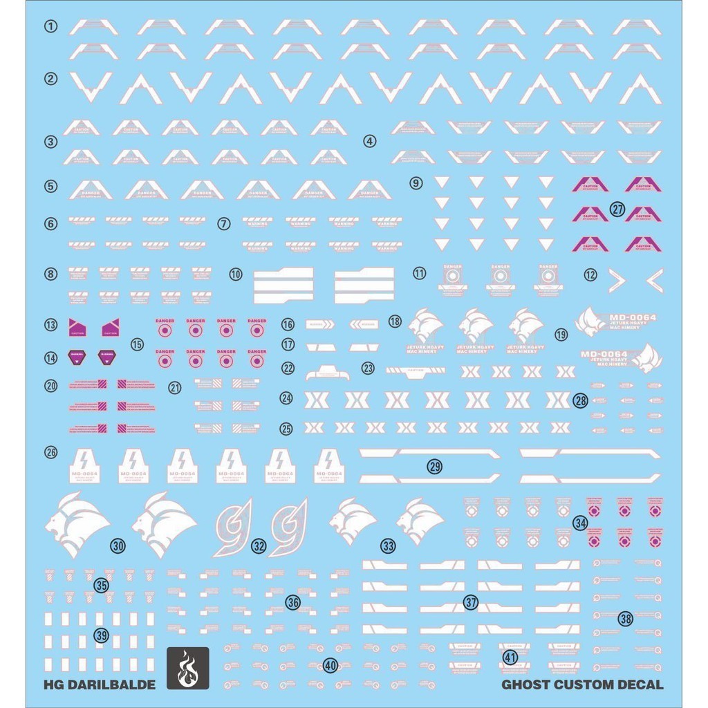 YAN FLAME Water Slide Decal GHOST HG 1/144 TWFM DARILBALDE Fluo (YANHG063) 20250721