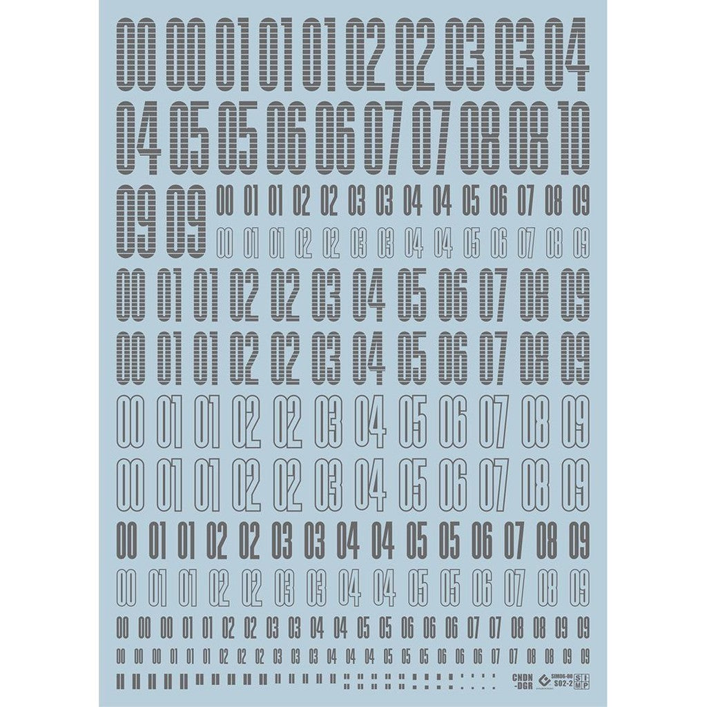 20250721 EVO CND Number Letter Logo General Use Water Slide Decal EVO100