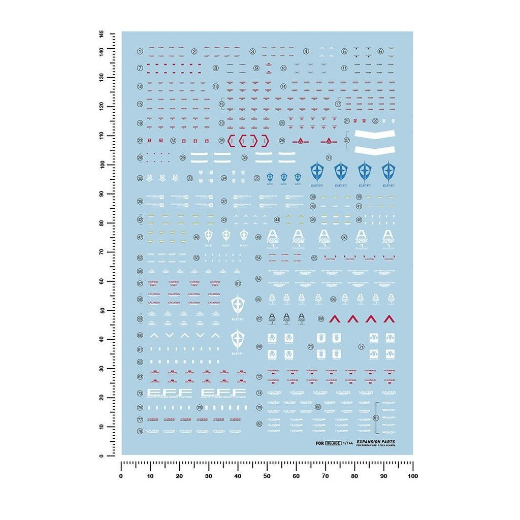 20250722 Artisan's Club HG 1/144 AGE-1 Full Glansa Water Slide Decal [HGAGE035]