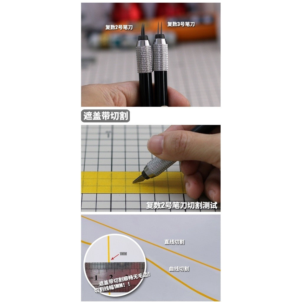 MOSHI M.S. MS051 Even Numbers Complex Equidistant Penknife Double Blade