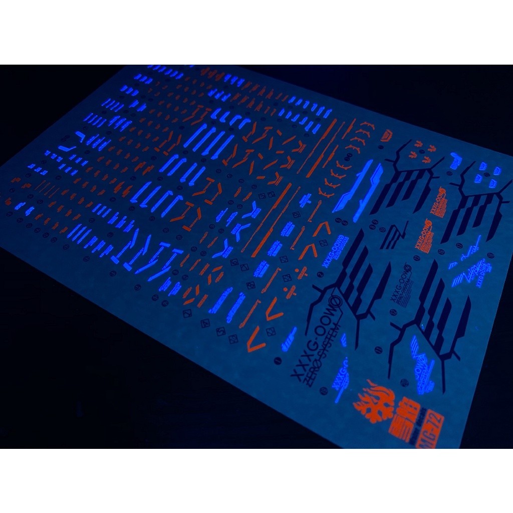 20250722 XUEYAN XY / SNOW FLAME MG-72 MG  Wing  Proto  Zero   Fluorescence Water slide decal