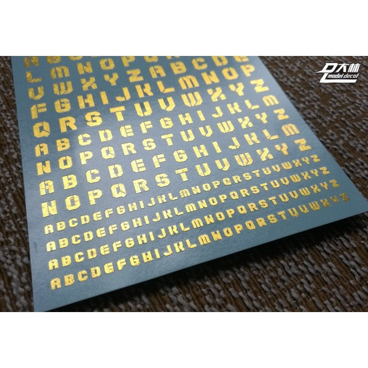 DL DALIN Water slide decal 1/144 1/100 1/60 Number Digital General Use Gold Coating