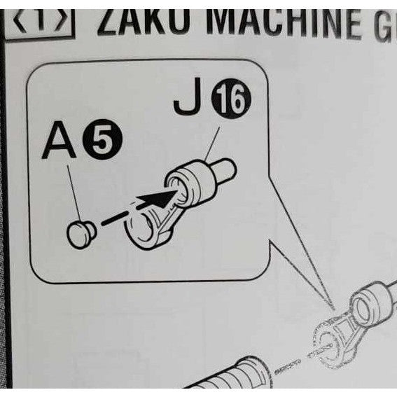 CB MG 31 butcher parts for MS-06J Zaku II 2.0