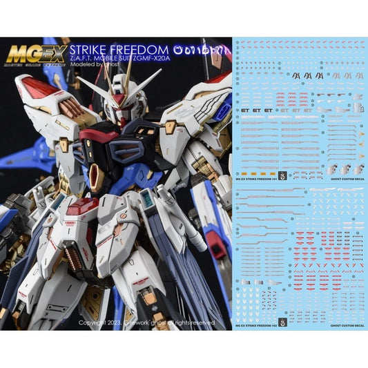 YAN FLAME GHOST MGEX Strike Freedom Water Slide Decal Fluo Type (YANMG035) 20250721