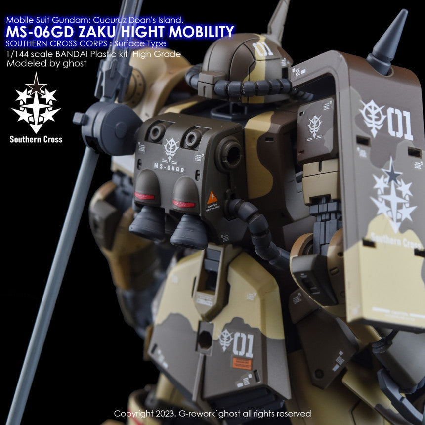 YAN FLAME HG 1/144 MS-06GD Hight Mobility Ground Type Water Slide Decal Fluo Type (YANHG032) 20250721