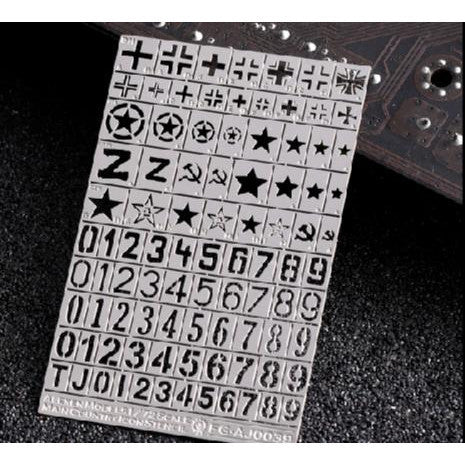 ALEXEN model Tool AJ0039 1/72 World War II German Defense Force US Soviet Army China Identification Numbers stencil