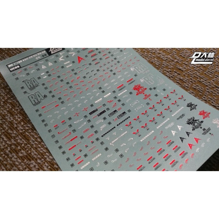 DL DAlibabaN Water slide decal UC09 MG RX-93V KA.NU Gold Coating.